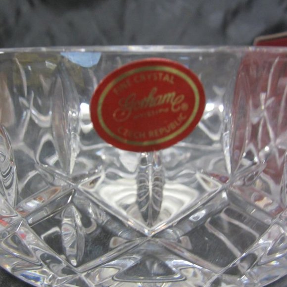 VINTAGE 99 GORHAM LEAD CRYSTAL LADY ANNE WINE BOTTLE COASTER, MADE IN CZECH REPU - Picture 5 of 8